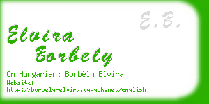 elvira borbely business card